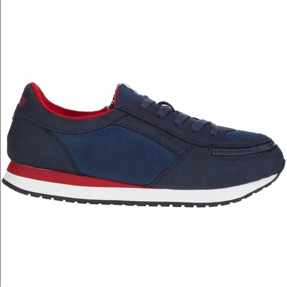 Billy New in box Kids Navy and Red Sneakers Sz5 - Picture 2 of 6